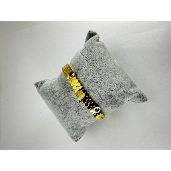 Gold Taşlı Kelebek Bileklik